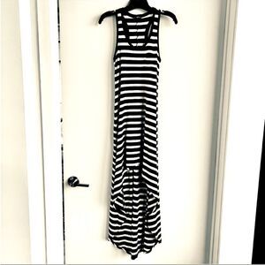 Express Hi-Lo Knit Stripe Dress